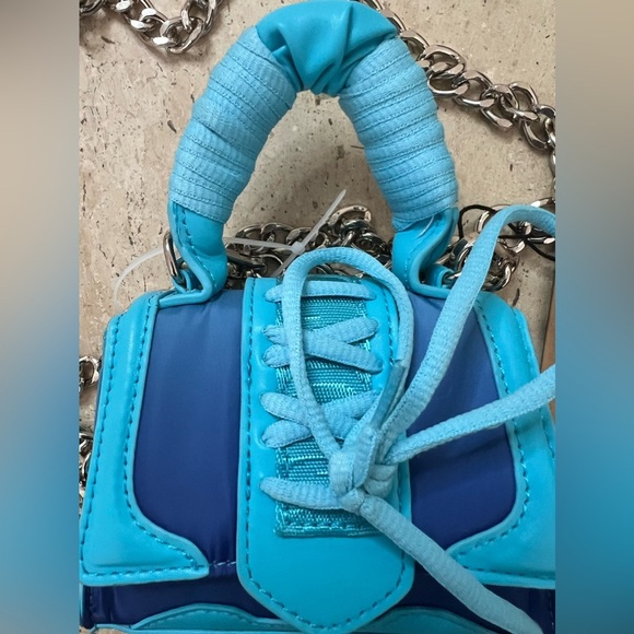 Steve Madden Bdoraa Turquoise Flap Top Handle Bag - Picture 2 of 7